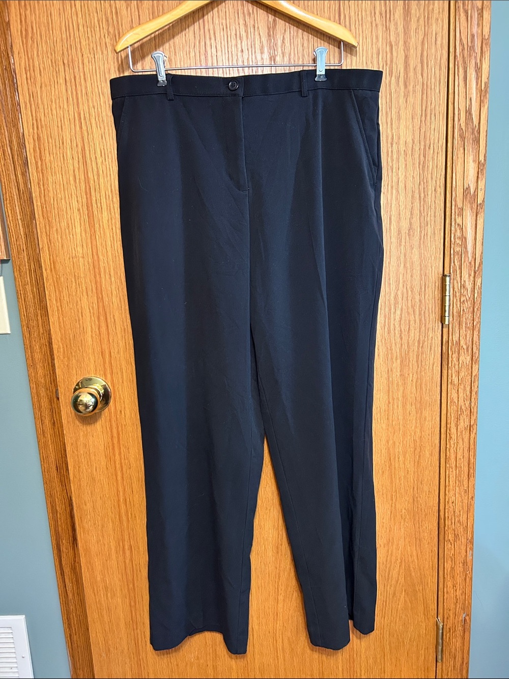 Laura Scott trouser pants Women's Black Straight-Leg size 18